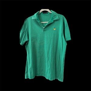 Masters Green Striped Men's Polo Shirt